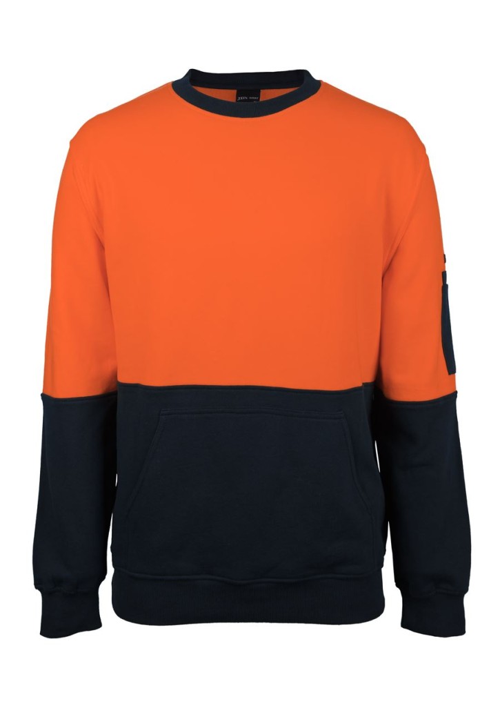 JB's Hi Vis 310 Cotton Crew Neck Fleece