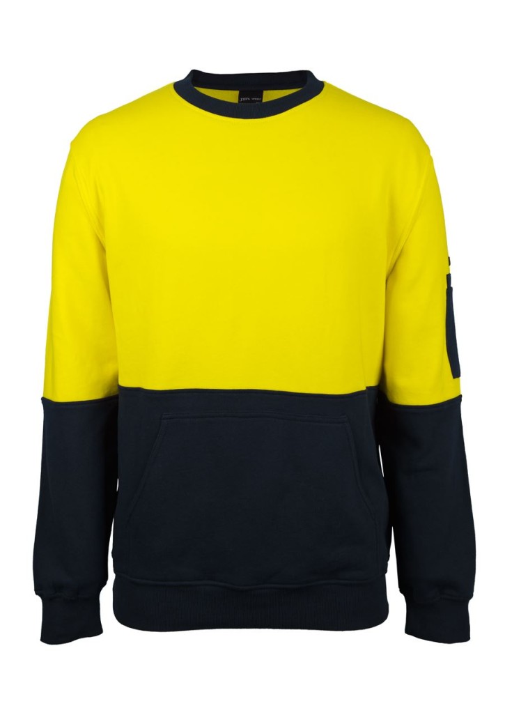 JB's Hi Vis 310 Cotton Crew Neck Fleece