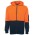 Hi Vis Full Zip Fleecy Hoodie - Orange/Navy