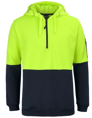 Hi Vis 1/2 Zip Hoodie