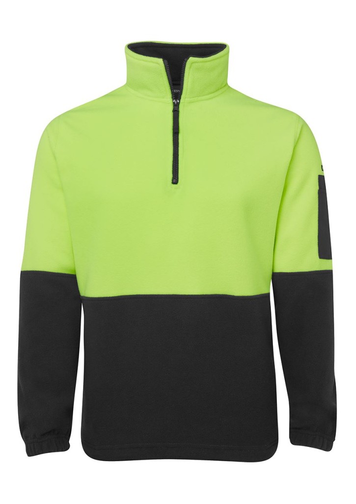 HI VIS 1/2 ZIP POLAR FLEECE