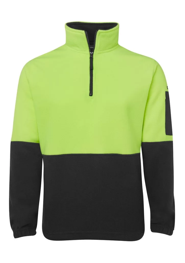 HI VIS 1/2 ZIP POLAR FLEECE