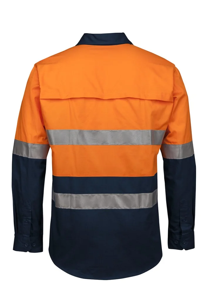 JB's Hi-Vis (D+N) Close Front L/S 150G Work Shirt