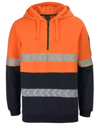 Hi Vis 1/2 Zip Segmented  Taped Hoodie