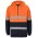 Hi Vis 1/2 Zip Segmented  Taped Hoodie - Orange/Navy