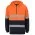 Hi Vis 1/2 Zip Segmented  Taped Hoodie - Orange/Navy