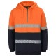 Hi Vis 1/2 Zip Segmented  Taped Hoodie