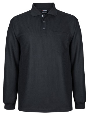 Podium Ls Waffle Pocket Polo