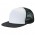 Flat Peak Trucker - Black,White,Black