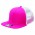 Premium American Twill Snapback - Hot Pink,White