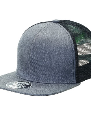 Heathered Flat Peak Trucker