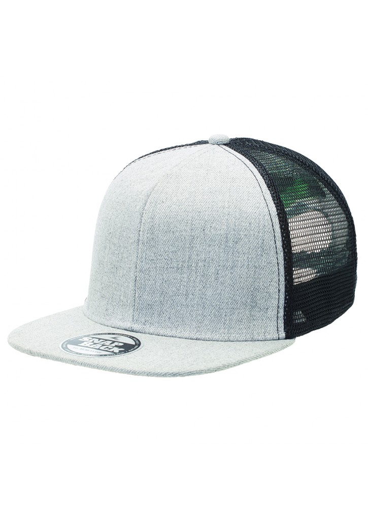 Heathered Flat Peak Trucker