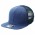 Heathered Flat Peak Trucker - Navy Heather,Navy Blue
