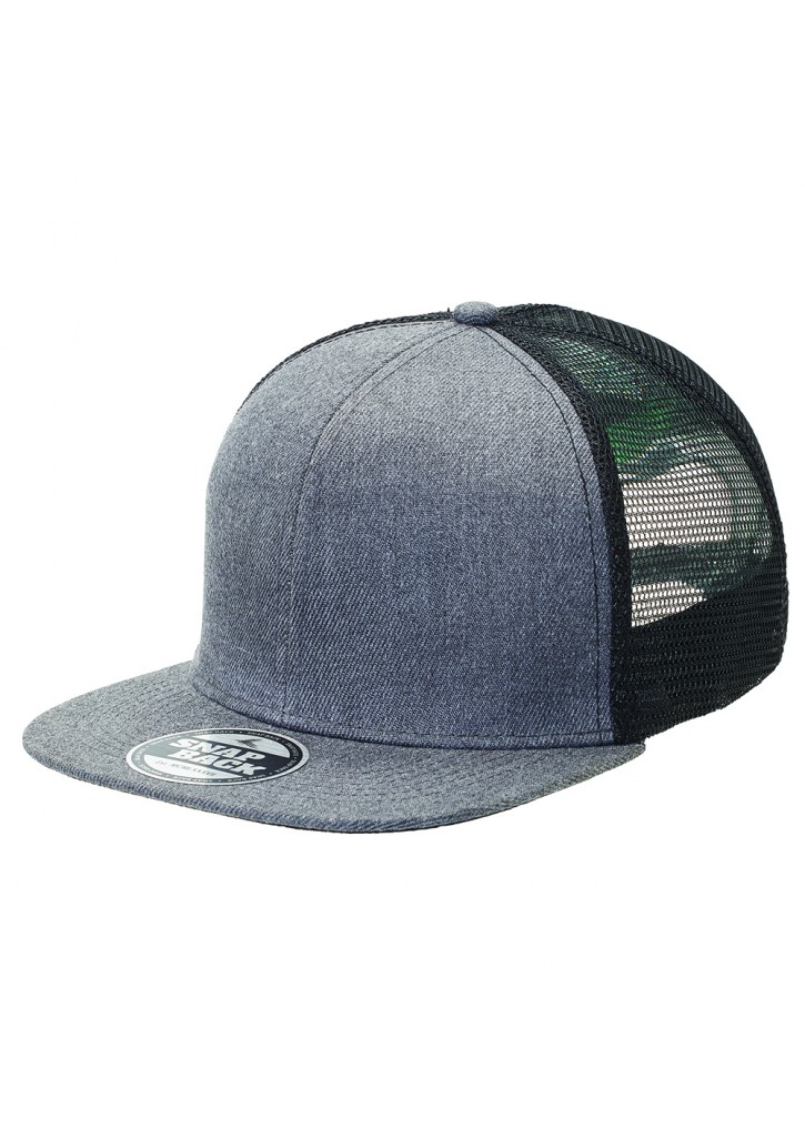 Heathered Flat Peak Trucker