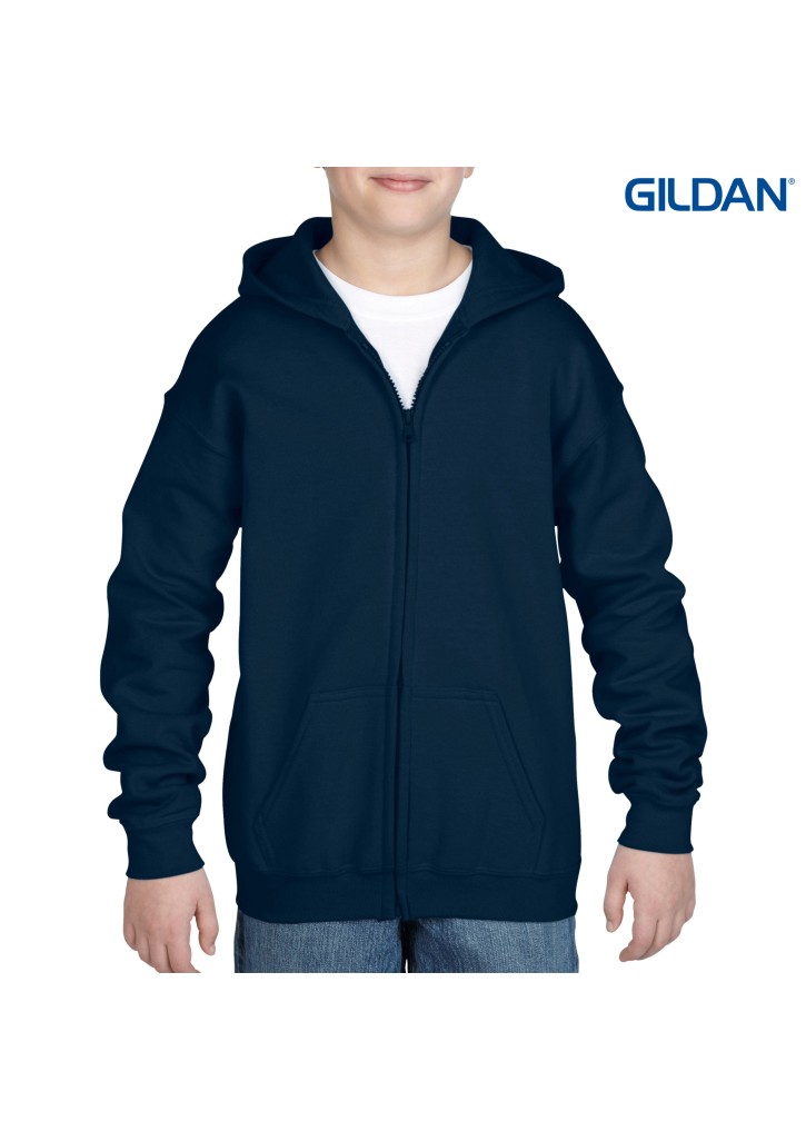 Gildan Heavy Blend Youth Full Zip Hooded Sweatshirt
