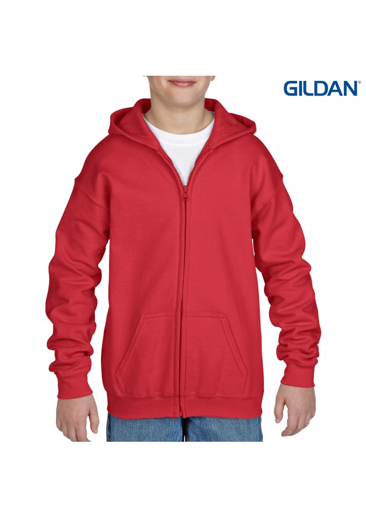 Gildan Heavy Blend Youth Full Zip Hooded Sweatshirt