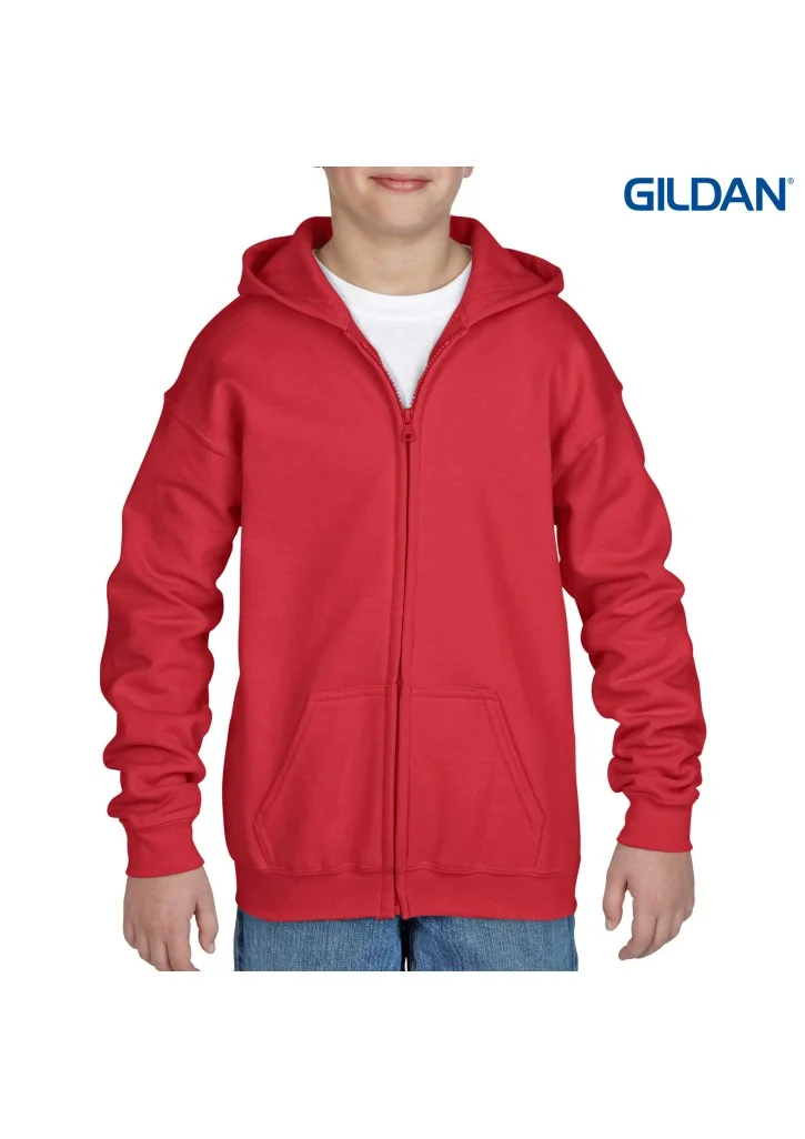 Gildan Heavy Blend Youth Full Zip Hooded Sweatshirt
