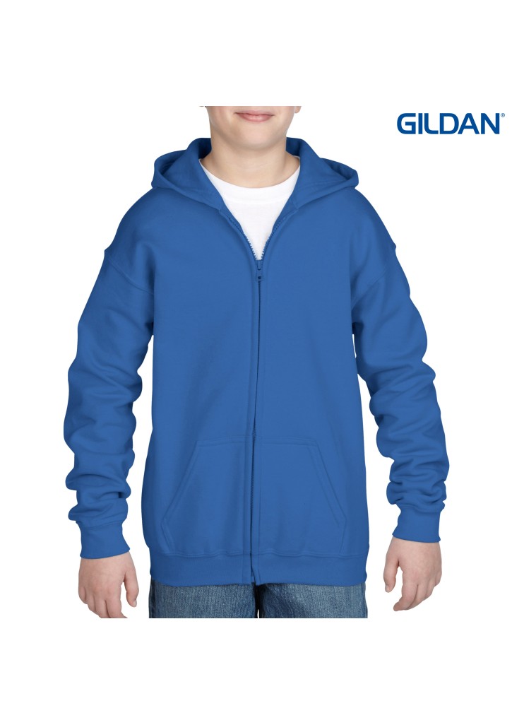 Gildan Heavy Blend Youth Full Zip Hooded Sweatshirt
