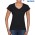 Gildan Softstyle Ladies V-Neck T-Shirt - Black