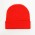 Cuffed Knitted Beanie - Red