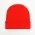 Cuffed Knitted Beanie - Red