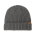 Rib Knitted Cuffed Beanie - Grey