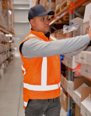 Workguard Reversible Fleece Lined Safety Vest Day/Night