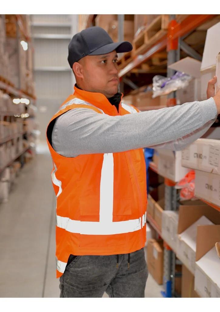 Workguard Reversible Fleece Lined Safety Vest Day/Night Workguard Reversible Fleece Lined Safety Vest Day/Night
