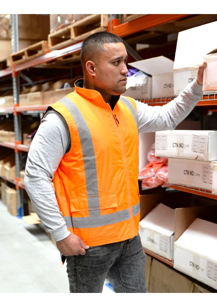 Workguard Reversible Fleece Lined Safety Vest Day/Night Workguard Reversible Fleece Lined Safety Vest Day/Night