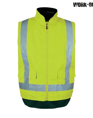 Workguard Reversible Fleece Lined Safety Vest Day/Night