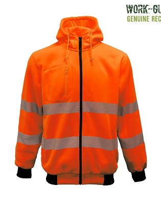 Work-Guard Recycled Hi Vis Day/Night Zipped Hoodie