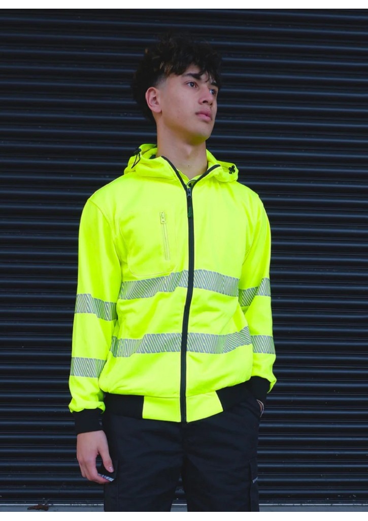 Work-Guard Recycled Hi Vis Day/Night Zipped Hoodie