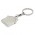 House Metal Key Ring - Shiny Chrome