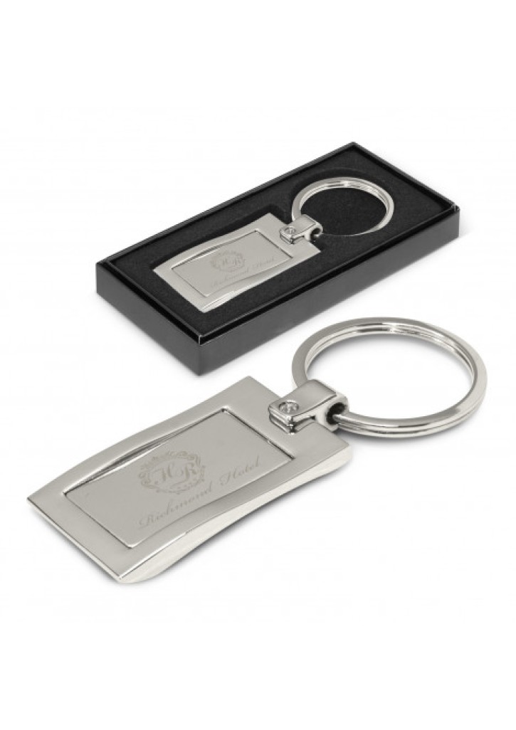 Wave Metal Key Ring
