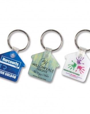 Flexi Resin Key Ring - House