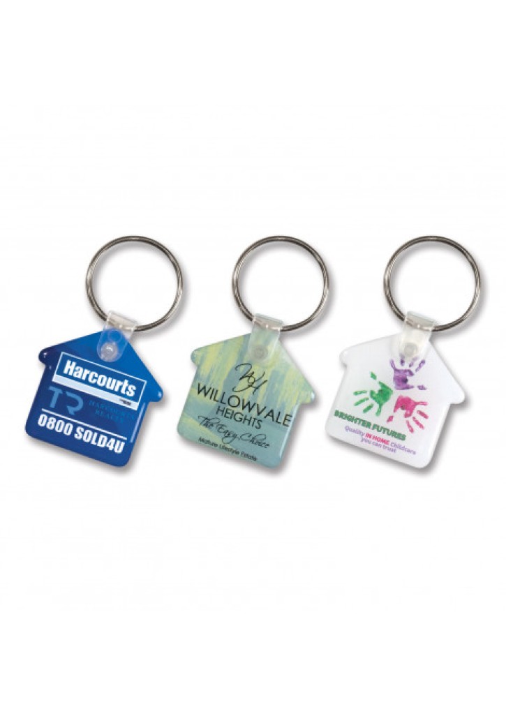 Flexi Resin Key Ring - House