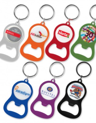 Chevron Bottle Opener Key Ring