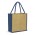 Monza Jute Tote Bag - Dark Blue