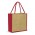 Monza Jute Tote Bag - Red