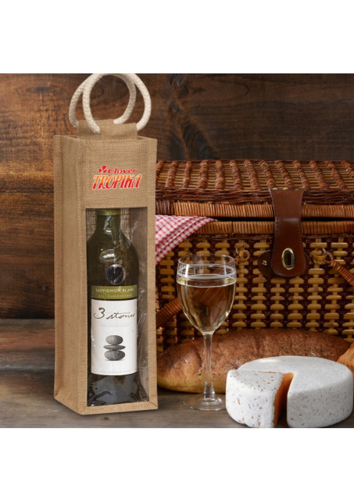 Serena Jute Wine Carrier