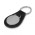 Baron Leather Key Ring - Round - Black/Silver