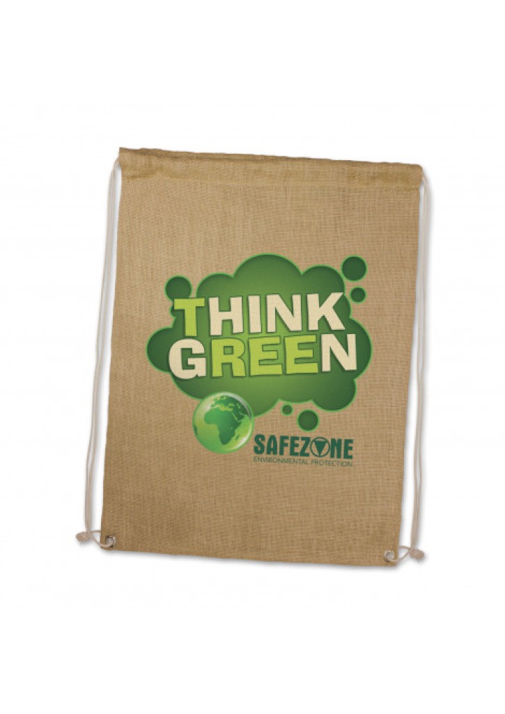 Jute Drawstring Backpack