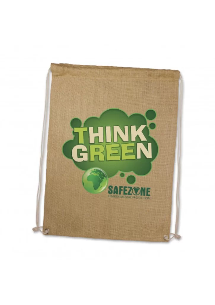 Jute Drawstring Backpack