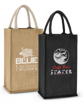 Donato Jute Double Wine Carrier