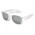 Malibu Premium Sunglasses - Mirror Lens - White/Silver Lens