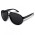 Aviator Sunglasses - Black with Black lenses