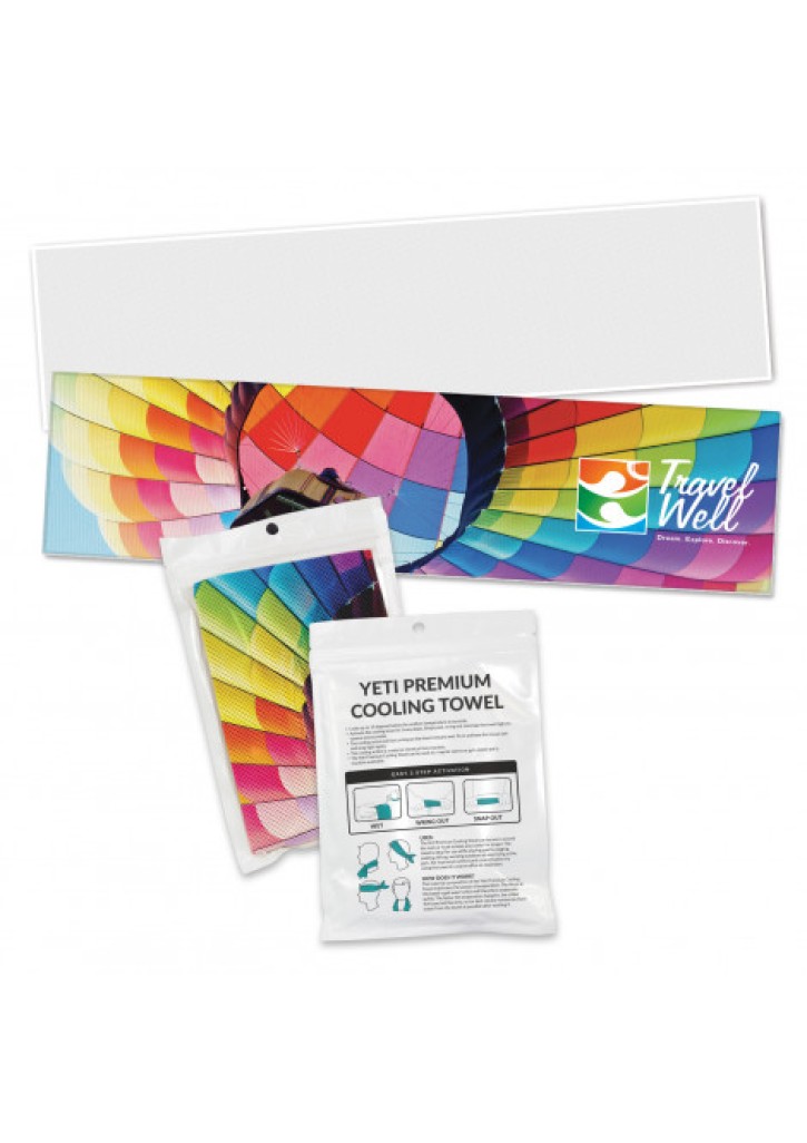 Yeti Premium Cooling Towel - Full Colour - Pouch