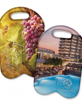 Neoprene Double Wine Cooler Bag - Full Colour
