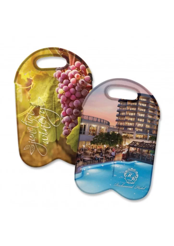 Neoprene Double Wine Cooler Bag - Full Colour