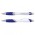 Borg Pen - White Barrel - Dark Blue